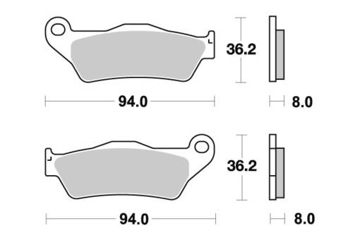 Sbs Bromsklossats Racing Sintered - Bromsbelägg - D106939 - 1