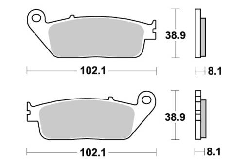 Sbs Bromsklossats Sintered - Bromsbelägg - D106879 - 1