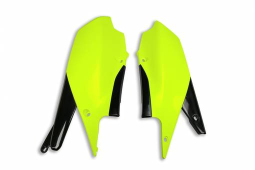 UFO Sidopanel YZ250F 19-23 YZ450F 18-22 Fluo Gul DFLU - Nummerplåtar - D418299 - 1