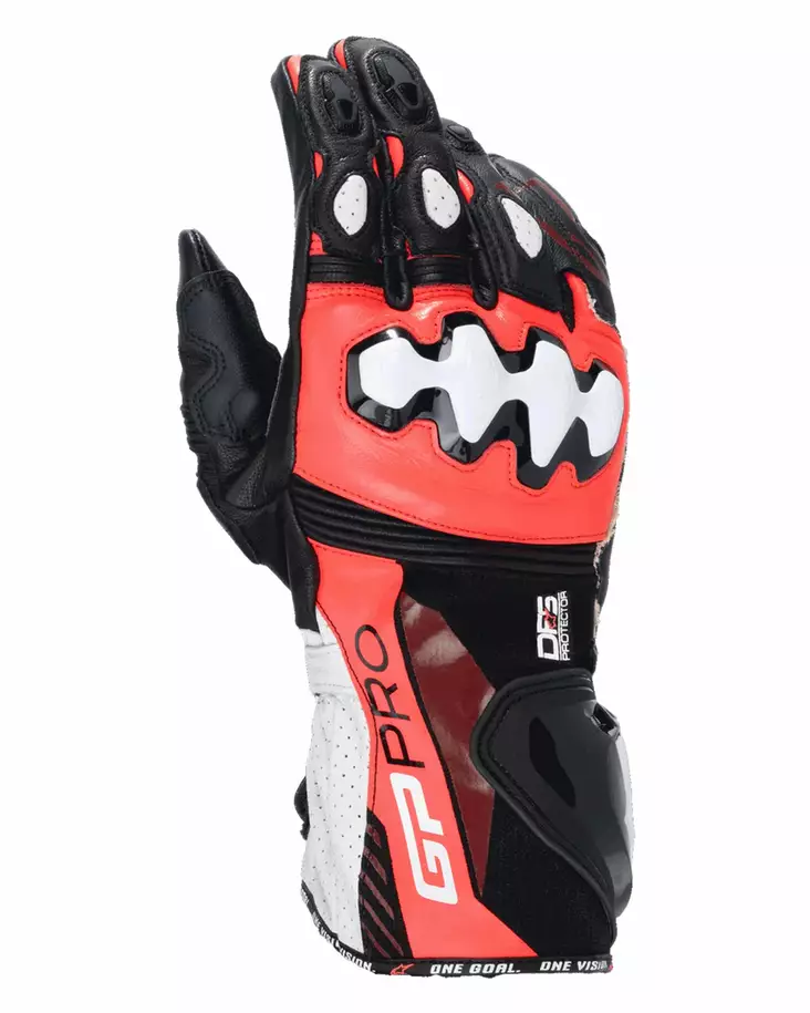 Alpinestars Handske GP Pro v4 Svart/Röd Fluo/Vit - Handskar Onroad - D470039 - 1