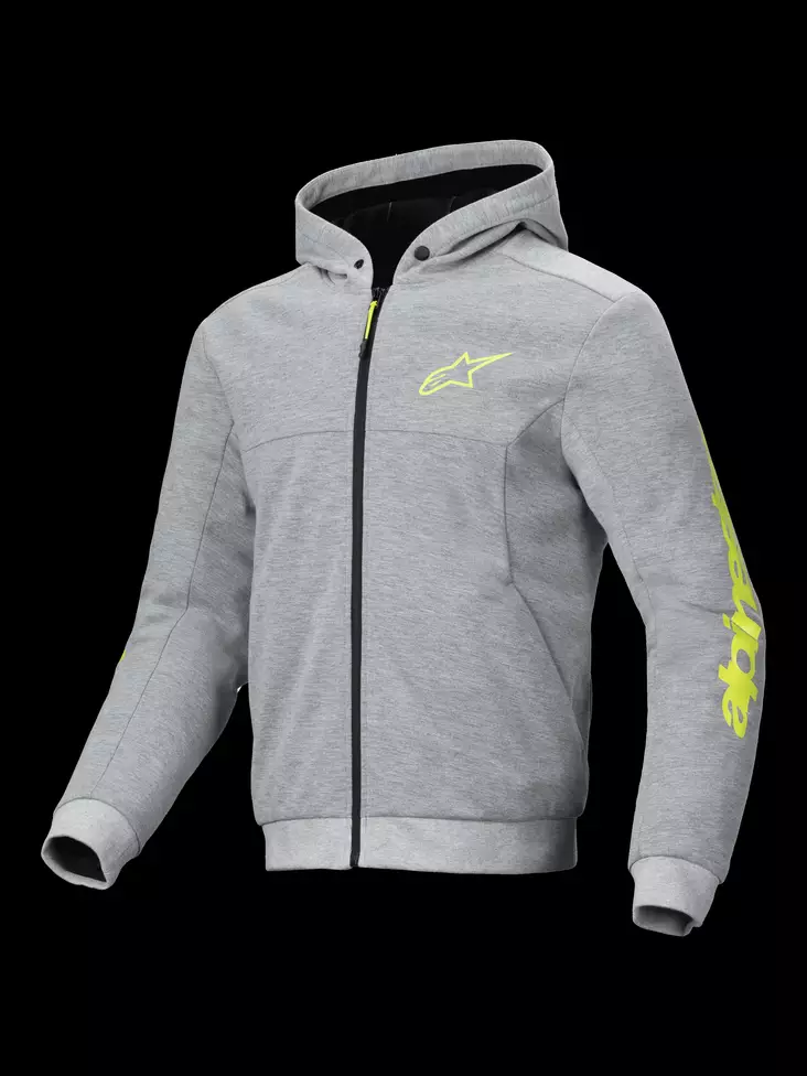 Alpinestars Hoodie Chrome v2 Grå/Gul Fluo - Jackor Onroad - D485769 - 1