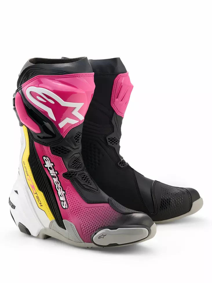 Alpinestars Stövel Supertech R v2 Svart/Rosa/Vit/Gul - Stövlar & Skor Onroad - D509449 - 1