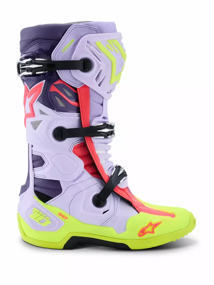 Alpinestars Stövel Vented Tech 10 Lila/Fluo Gul/Rosa - Stövlar Offroad - D494009 - 1