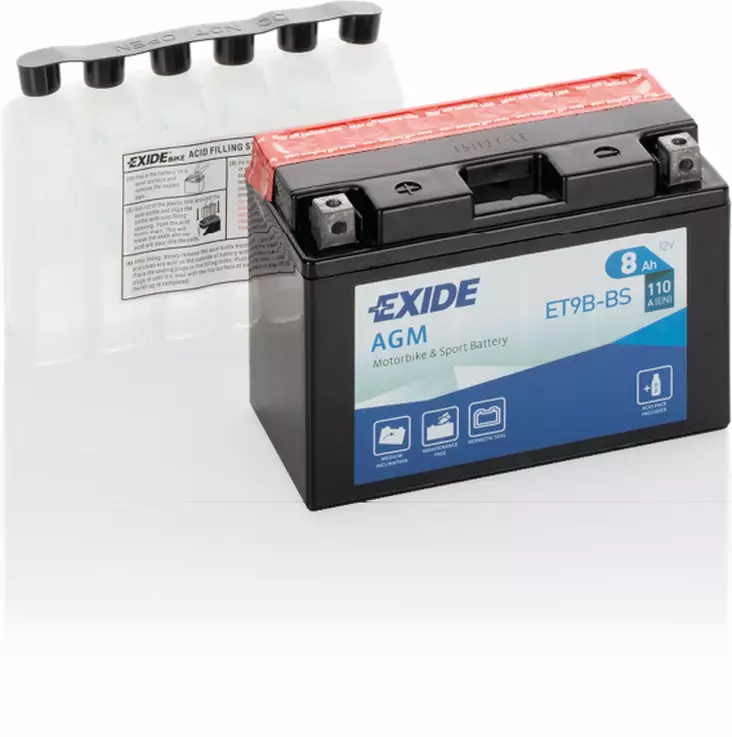 Exide batteri ET9B-BS - Batteri & Laddning - D528779 - 1