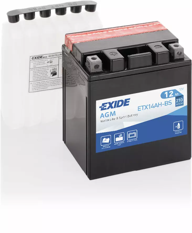 Exide batteri ETX14AH-BS - Batteri & Laddning - D528789 - 1
