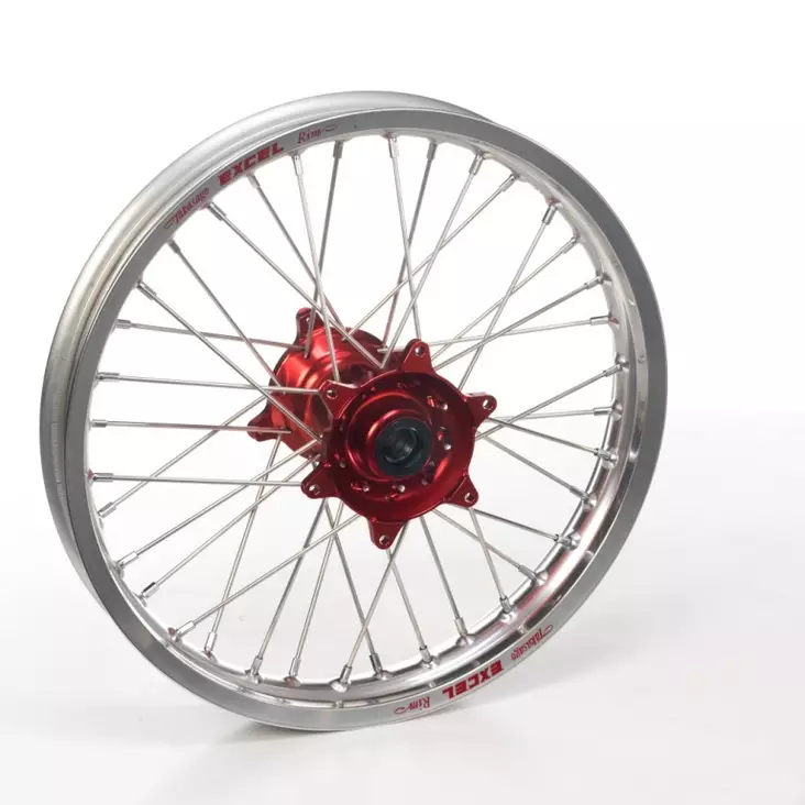 Haan wheel Haan wheel CR 250 / CRF450 02-12 19-2,15 RED HUB/SILVER RIM - Kompletta hjul - D503939 - 1