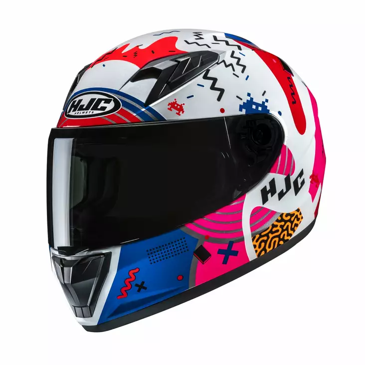HJC Helmet Y10 Mika Junior Vit/Rosa MC28 - Skoterhjälmar - D509039 - 1