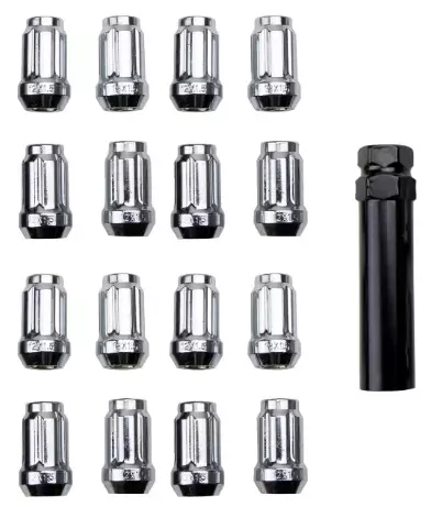 ITP Hjulmuttersats 12 x 1.25mm 60° konisk kromad inneh. hylsa 20 st - Muttrar & navkapslar - D525779 - 1