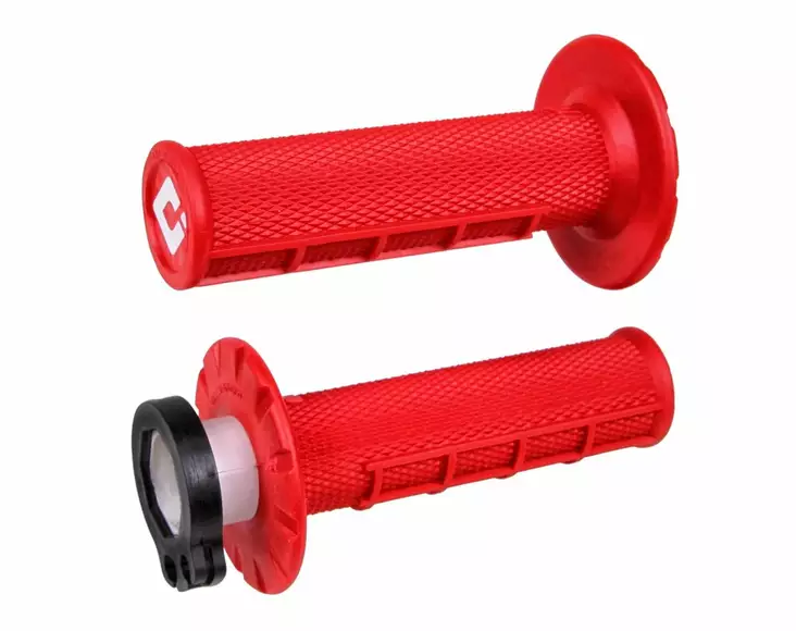 ODI Half-Waffle MX Lock-On Grip Set Red - Handtag - D490179 - 1