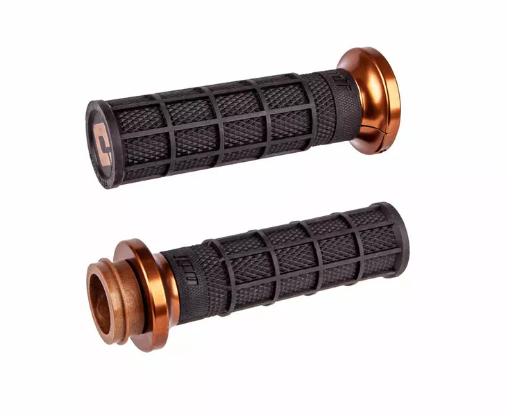 ODI Street V-TWIN Lock-On HART-LUCK Full-Waffle BLACK/Bronze/bronze - Handtag - D490479 - 1